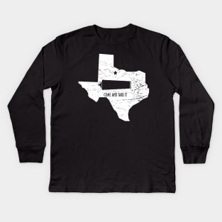 Come and Take it Gonzales Battle Texas Flag Kids Long Sleeve T-Shirt